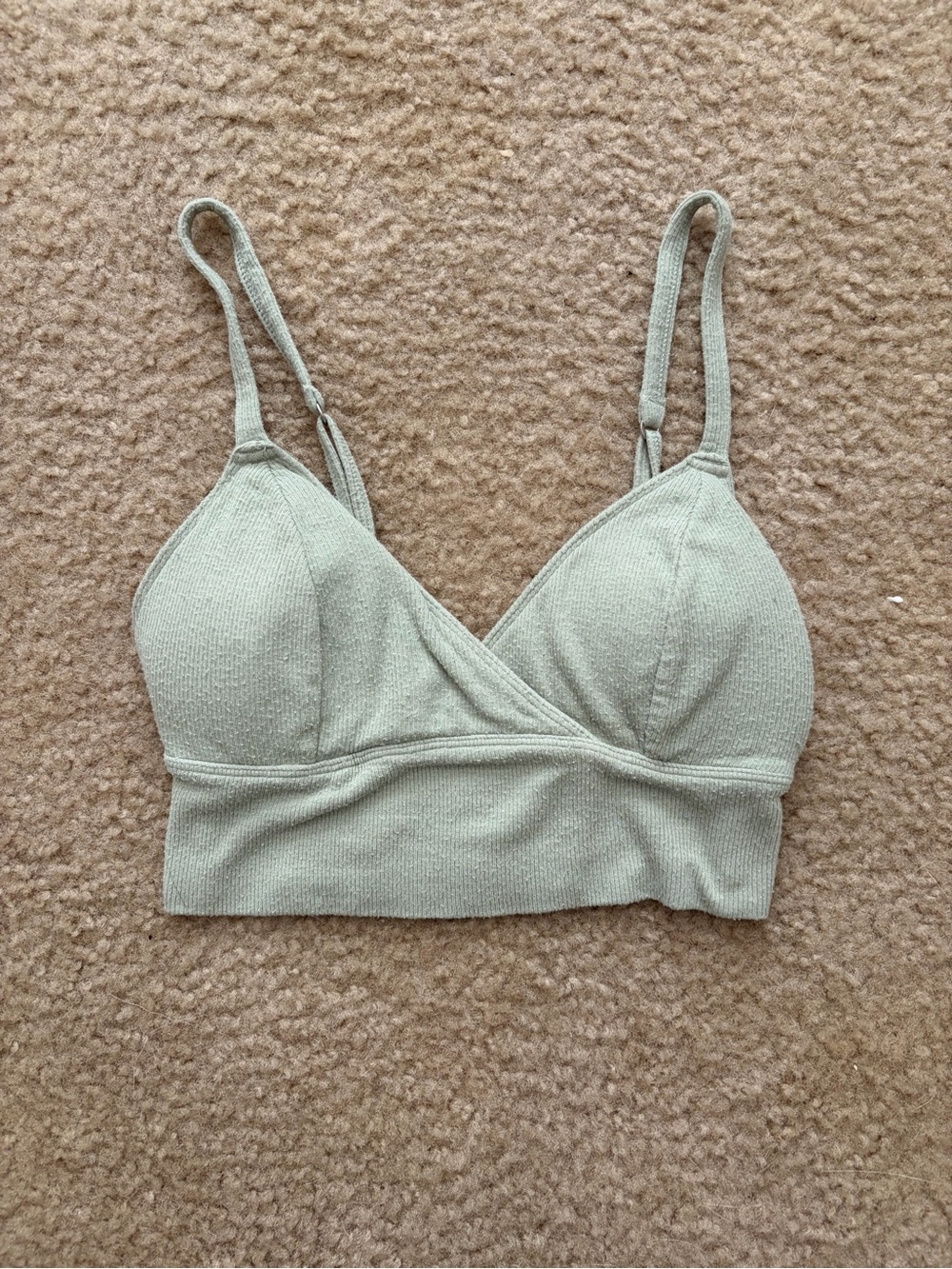 Hollister Sage Ribbed Bralette Top